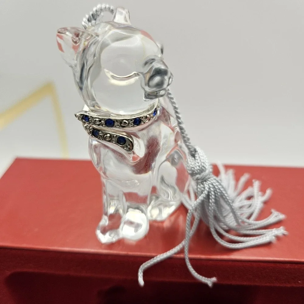 Lenox Pave Jewels Crystal Pave Cat Hanging Christmas Ornament Germany 6064984